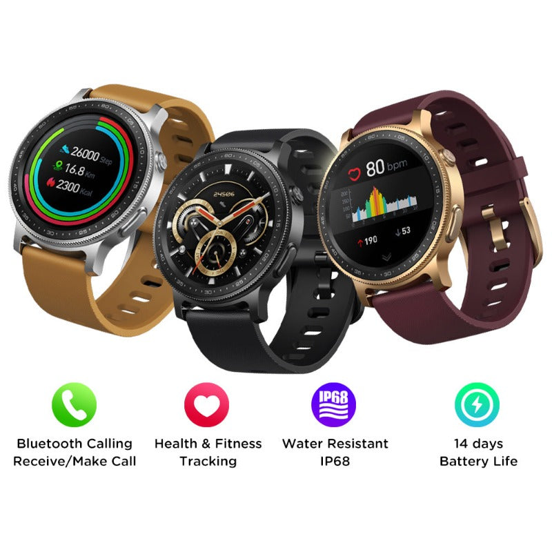 Zeblaze GTR 2 BT Call Smart Watch Blood Pressure Heart Rate Monitoring-Various Color Straps-BlueRockCanada