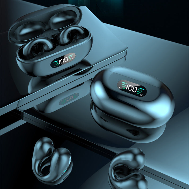 Bone Conduction Bluetooth 5.3 Wireless Sports Ear Clip Headphones - BlueRockCanada Black, Khaki, White