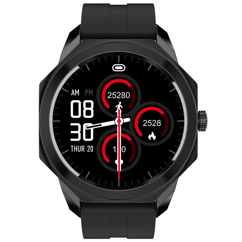R68 Sports Bluetooth Smart Watch Heart Rate Sleep Monitoring Watch-Black on Black-BlueRockCanada