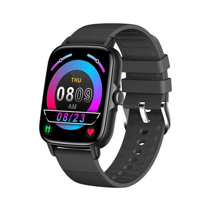 KT58 Smart Watch BT Heart Rate Blood Pressure Oximeter Smart Bracelet-Black-BlueRockCanada