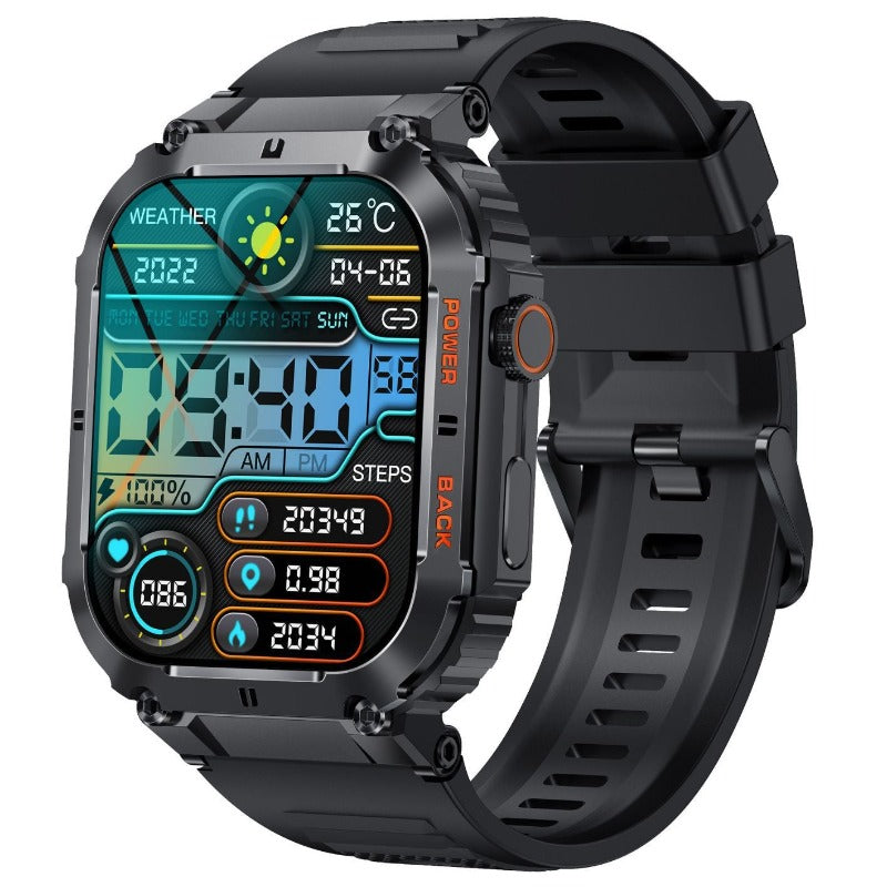 K57PRO Call Bluetooth Smartwatch-Black, Orange-BlueRockCanada