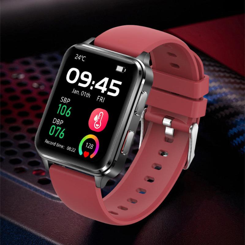 Air Type All-Weather Heart Rate Multi-Sport Smart Watch-Red-BlueRockCanada