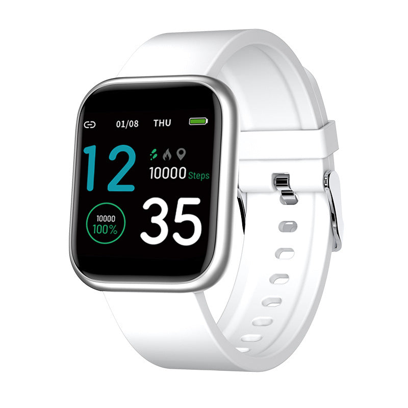 Smart Watch Heart Rate Blood Pressure Blood Oxygen Sleep Monitoring-Silver on Black-BlueRockCanada
