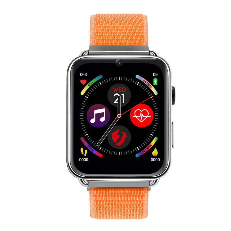 Super Clone Business Smartwatch Apple Watch Comparable -Orange-Nylon Strap-BlueRockCanada