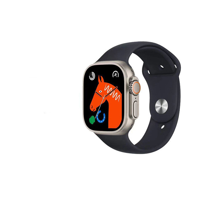 Waterproof Smartwatch Ultra With Smart Touch Sports Bracelet - BlueRockCanada Titanium Cool Black Strap, Titanium Gold Orange Strap