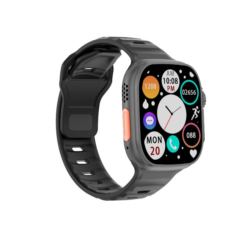 DT8 Smart Watch Fully Compatible System - Black on Black Strap - BlueRockCanada