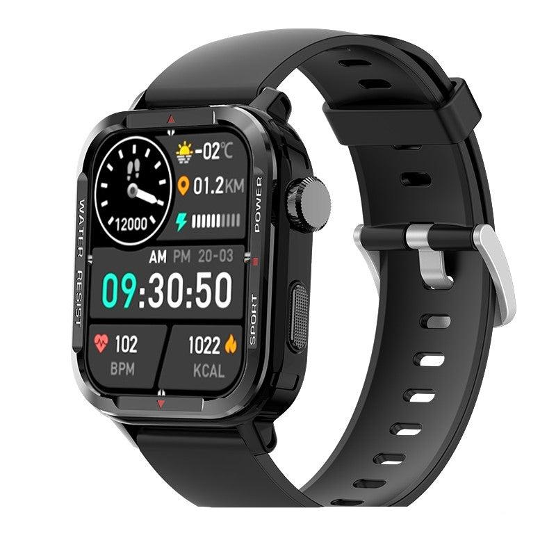 Bluetooth Tank Sports Smartwatch - BlueRockCanada Army Green / As Shown, Army Green / With 2PCS Watch Strap, Black / As Shown, Black / With 2PCS Watch Strap, Silver / As Shown, Silver / With 2PCS Watch Strap