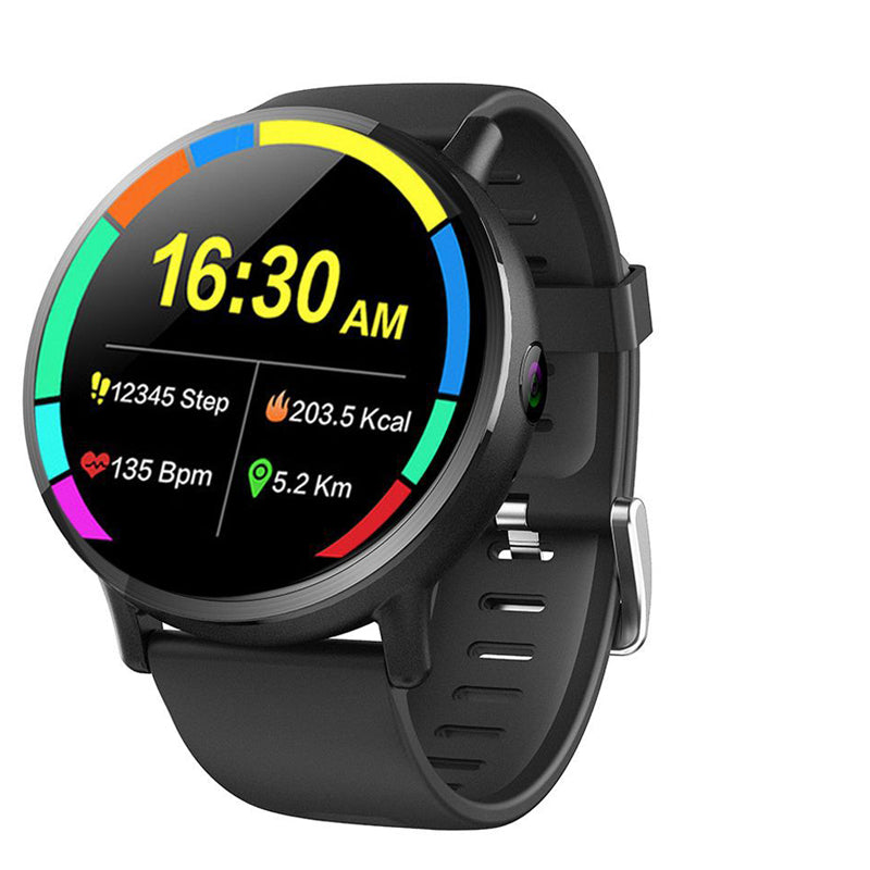 Sports Smartwatch Big Screen 4G Full Netcom Video Call Silicone Bracelet - Black - BlueRockCanada