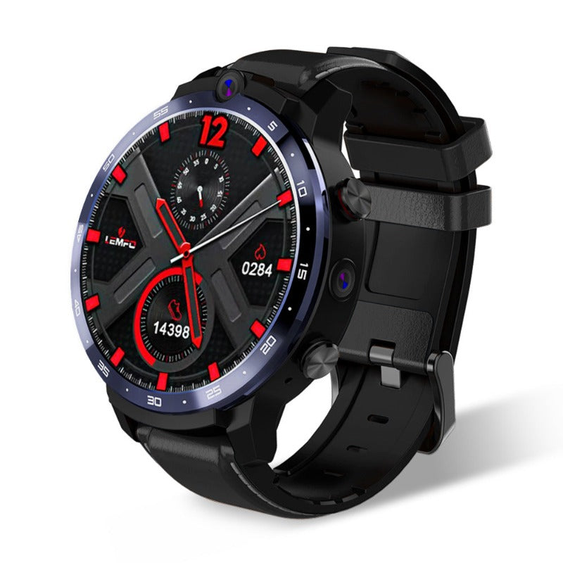 Lemfo lem12 4G Men's Sports Smartwatch, Face Recognition, Password Protection - BlueRockCanada Black, Black no power bank, Brown, Brown no power bank