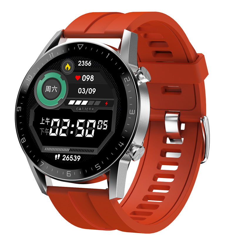 Multifunctional Sports Smartwatch - TPU Orange, Black, Silver, TPU Black, Leather Black, Leather Brown - BlueRockCanada