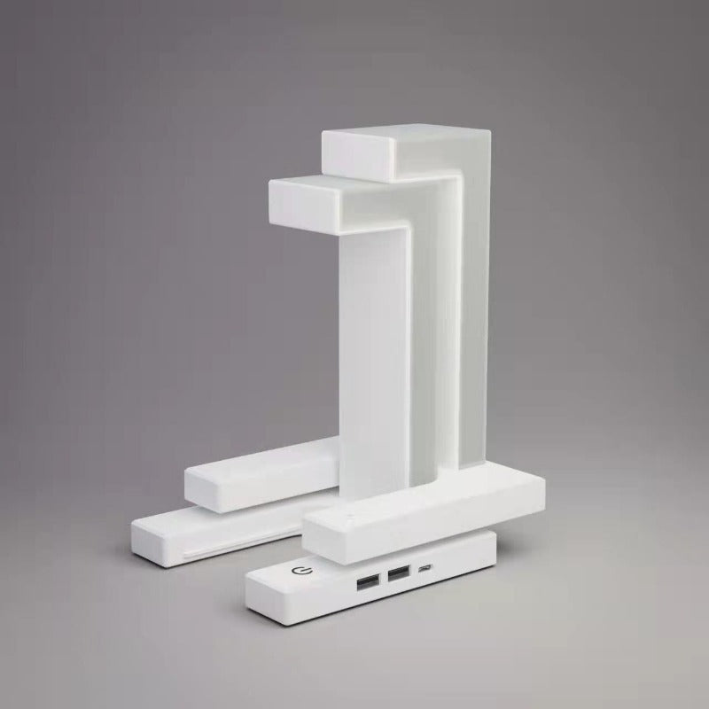 Office Desk Smartphone Wireless Charging Station Table Lamp - BlueRockCanada White wireless charging, White classic