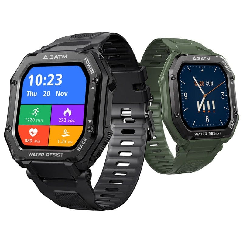 Outdoor Sports Rugged SmartWatch 1.69 Inches With 20 Sports Modes - BlueRockCanada Black, Green