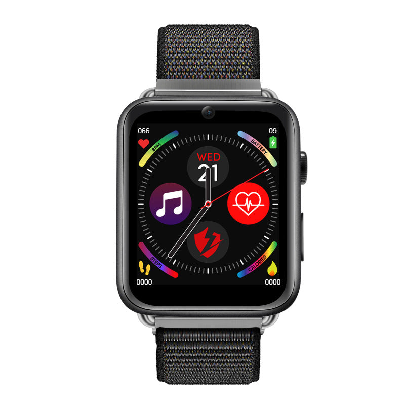 Business Smart Watch Comparable to Apple Watch-Black Nylon Strap-BlueRockCanada