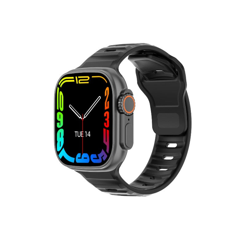 DT8 Smart Watch Fully Compatible System - Black on Black Strap - BlueRockCanada