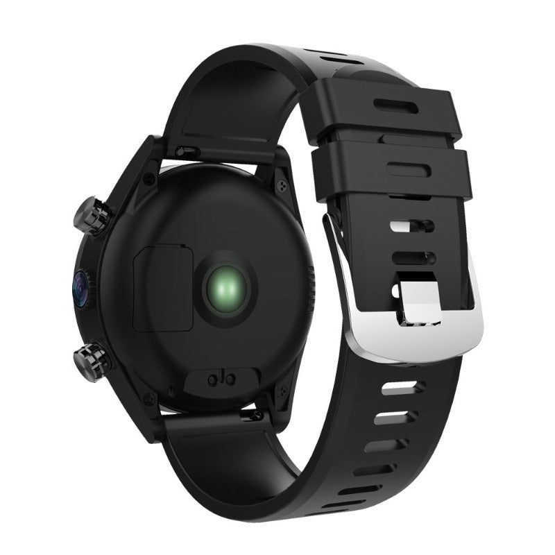 All Netcom Card-inserting Photo Heart Rate Waterproof Smart Watch-Black on Black-BlueRockCanada