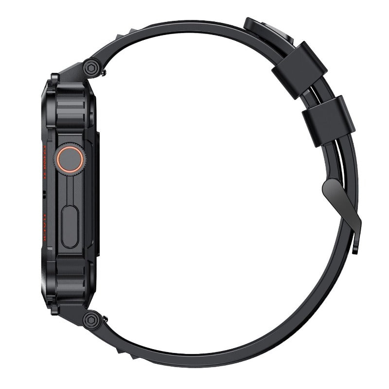 K57PRO Call Bluetooth Smartwatch-Black, Orange-BlueRockCanada