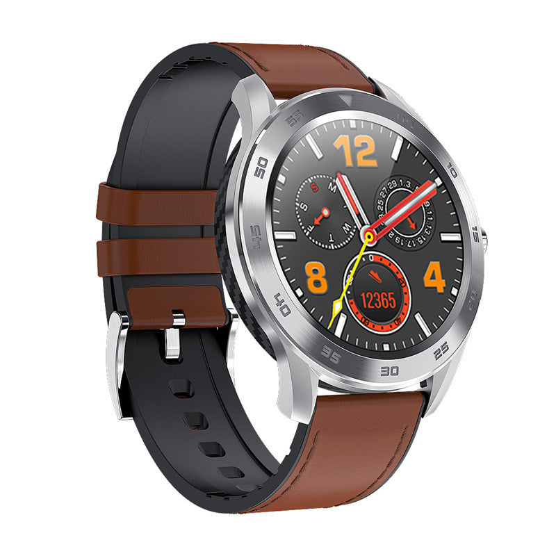 DT98 Waterproof Smartwatch - BlueRockCanada Silver on brown leather, Black on black leather, Silver on stainless steel, Sliver on blue leather, Black on brown leather, Black on black steel