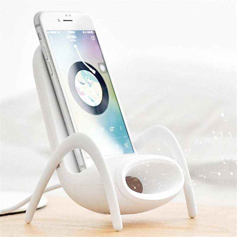 Portable 10 Watt Fast Wireless Phone Charger Holder Compatible With IOS & Android - BlueRockCanada White / USB