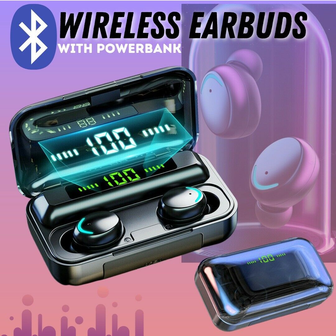 Universal Wireless Bluetooth Earbuds Compatible With Apple IPhone, Samsung & Android - BlueRockCanada Black